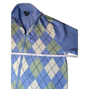 Brooks Brothers 346 supreme cotton argyle XL zip up sweater. In excellent condit